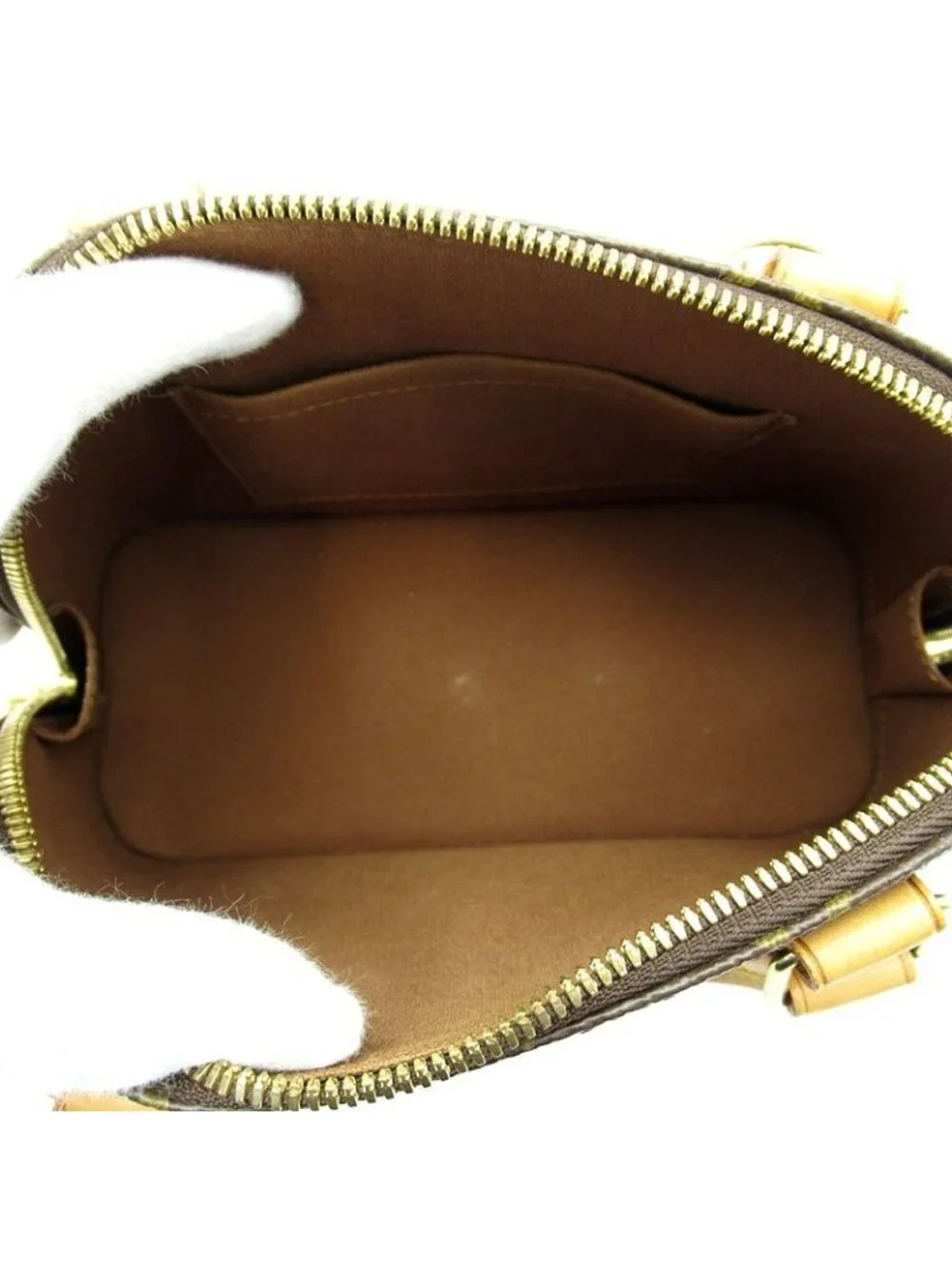 Louis Vuitton Alma BB World Tour Monogram Handbag Brown